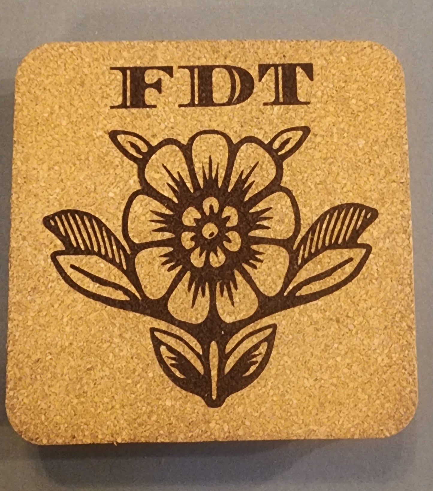 FDT Flower 🌼 4 pack Twine Wrapped Cork Coaster Gift Set