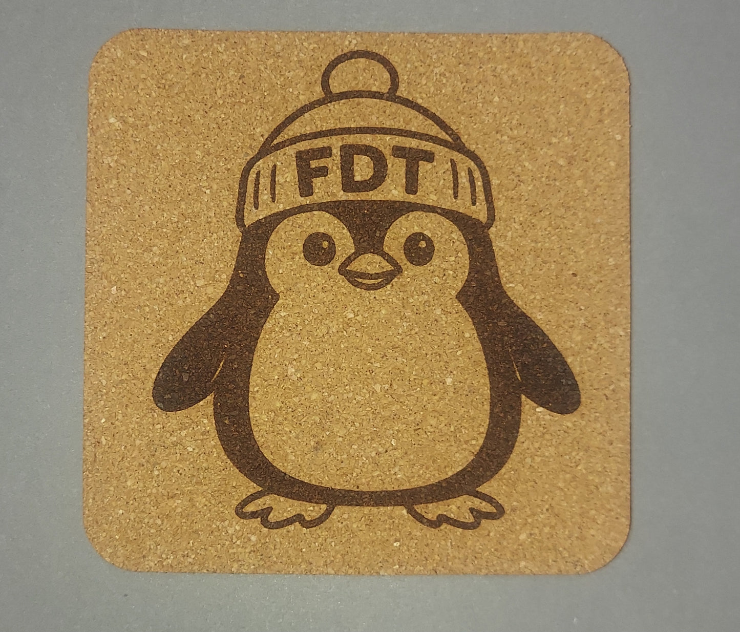 FDT Penguin 🐧 4 pack Cork Coasters