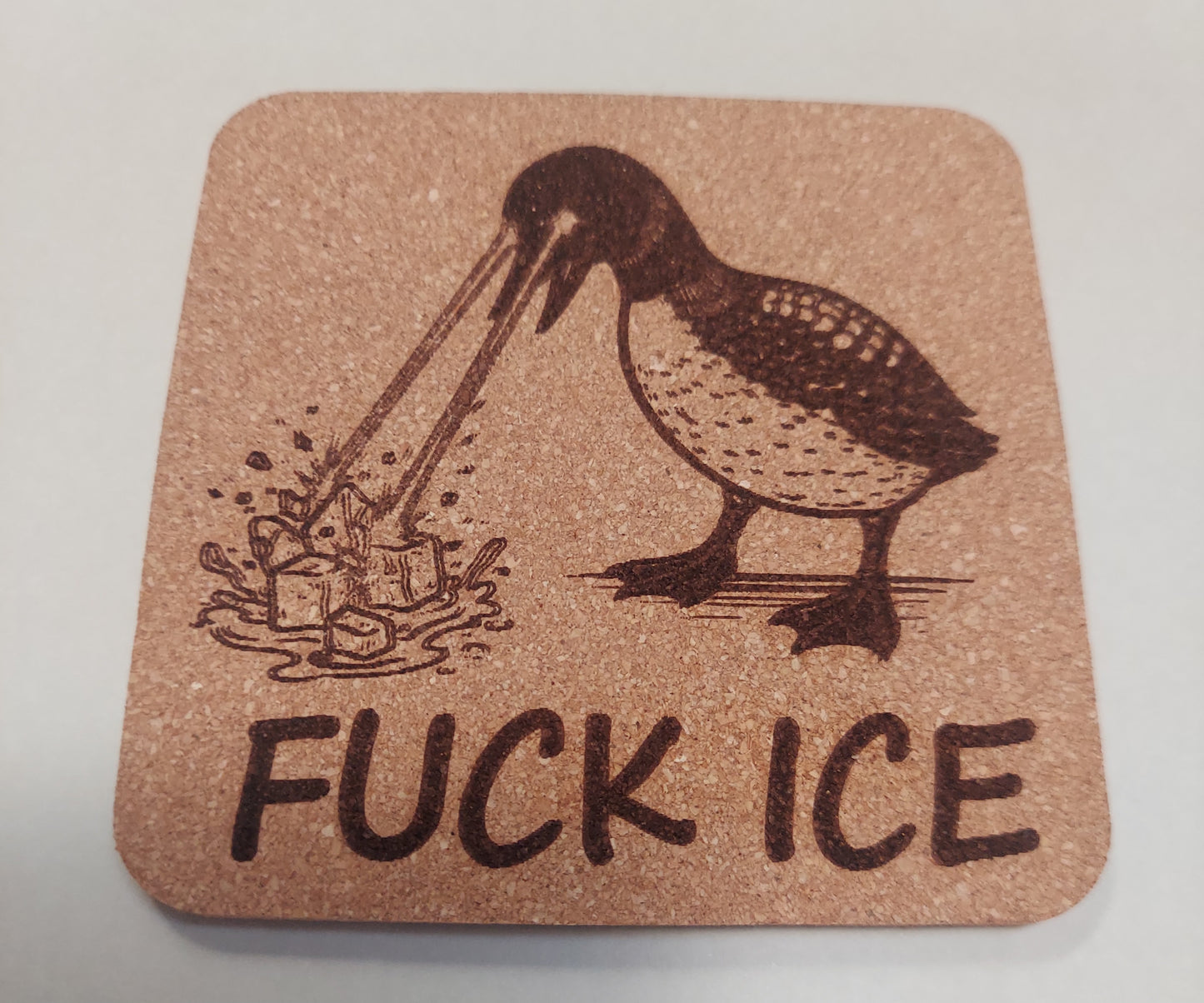 Laser Loon Fuck ICE 4 pack Cork Coasters