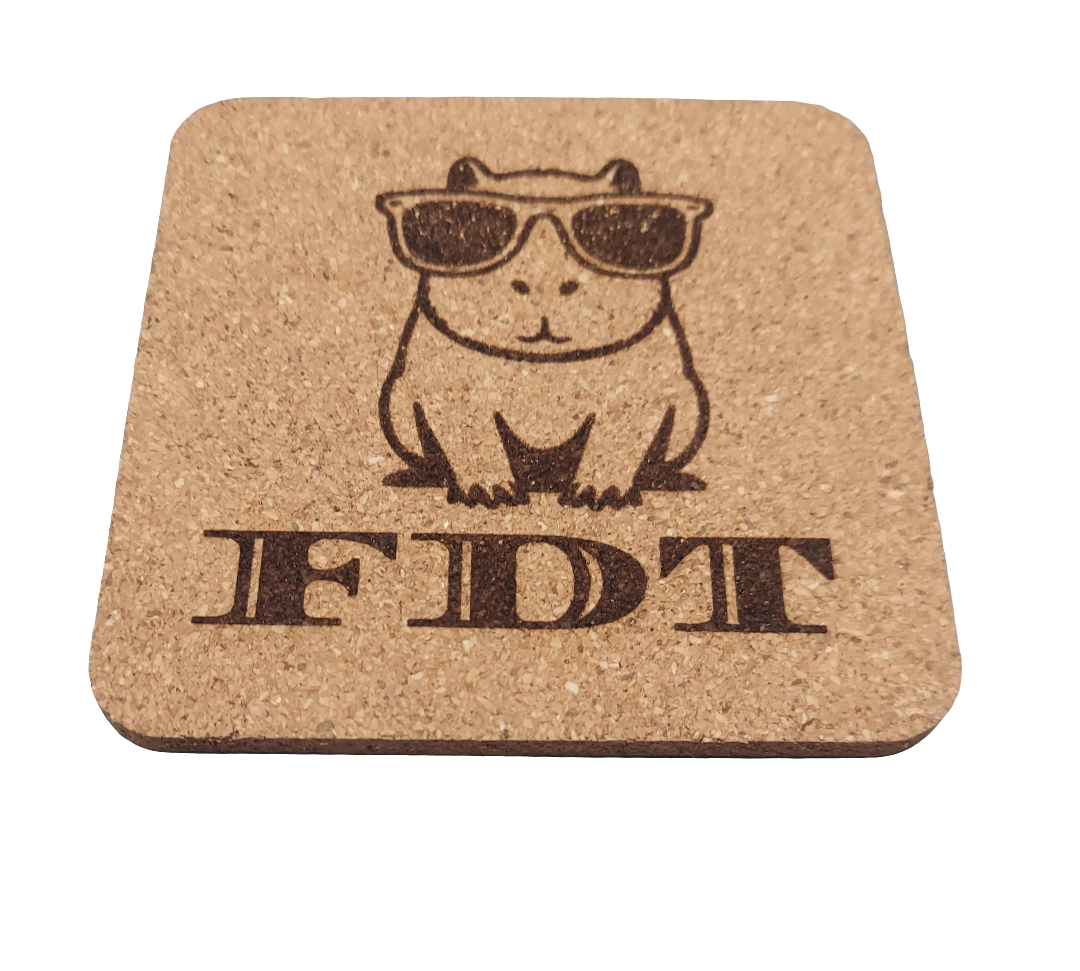 FDT Capybara 4 pack Cork Coasters