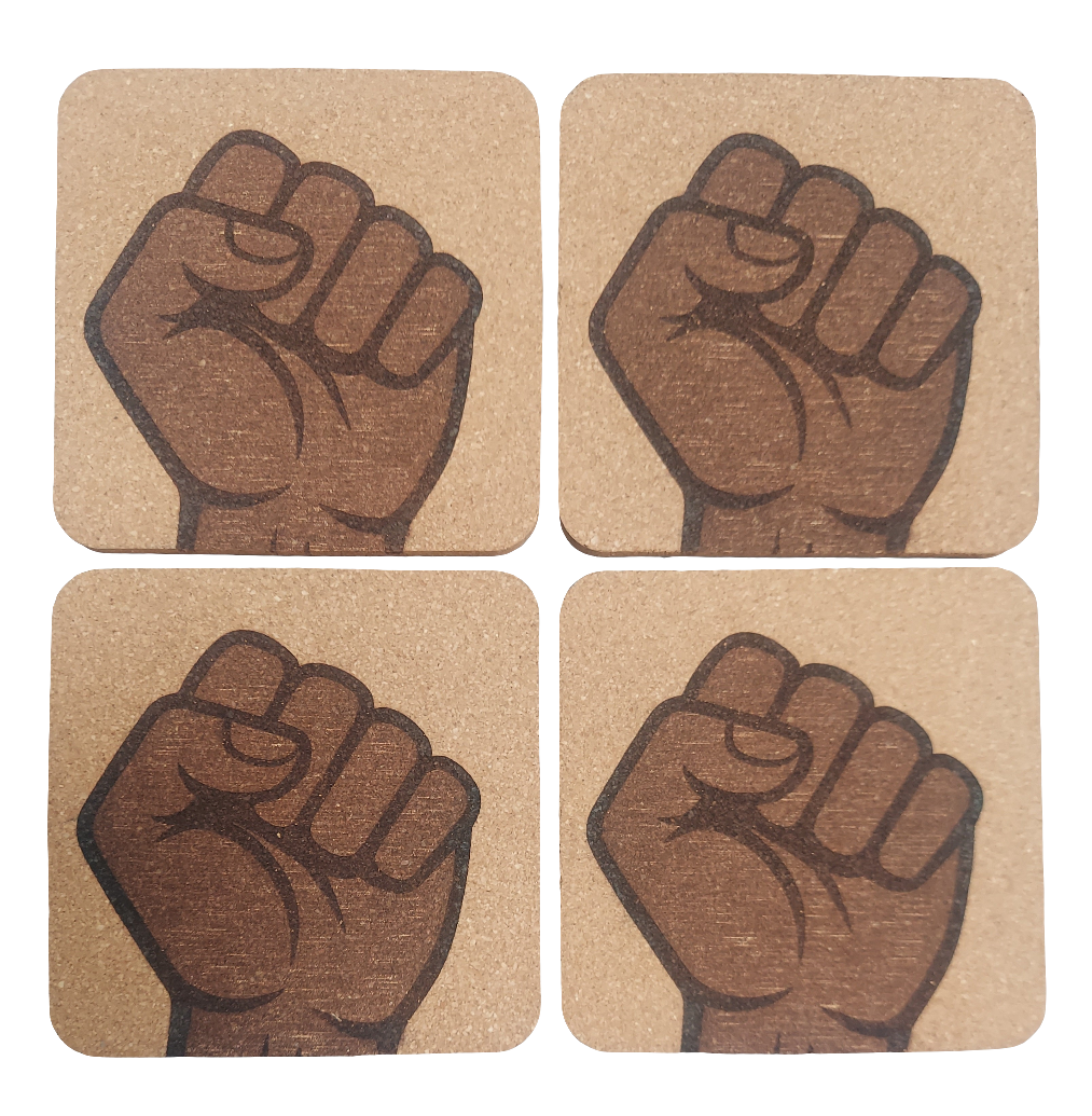 Solidarity Fist ✊️ 4 pack Cork Coasters