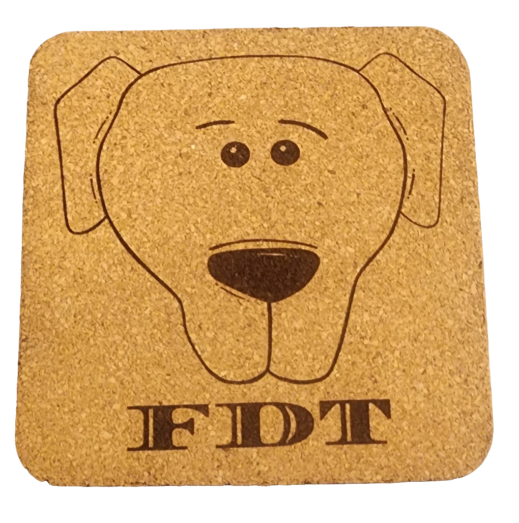 FDT Dog 🐕 4 pack Cork Coasters