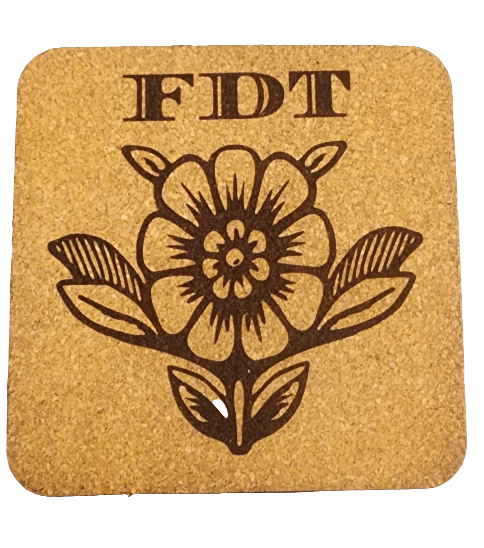 FDT Flower 🌼 4 pack Cork Coasters