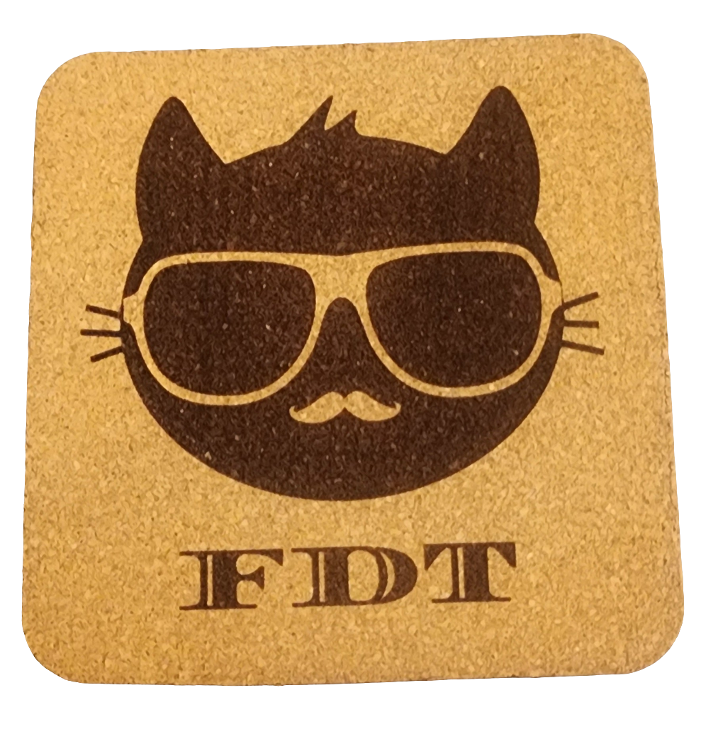 FDT Cat 😻 4 pack Cork Coasters