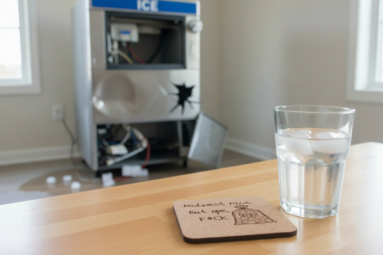 Midwest Nice But Ope F*ck ICE 4 pack Cork Coasters