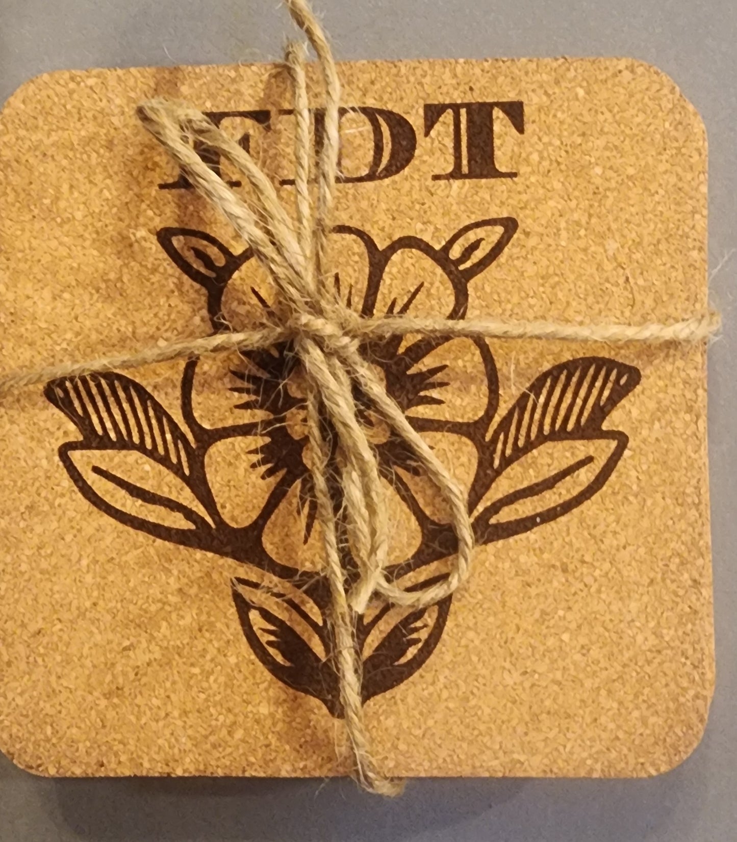 FDT Flower 🌼 4 pack Cork Coasters