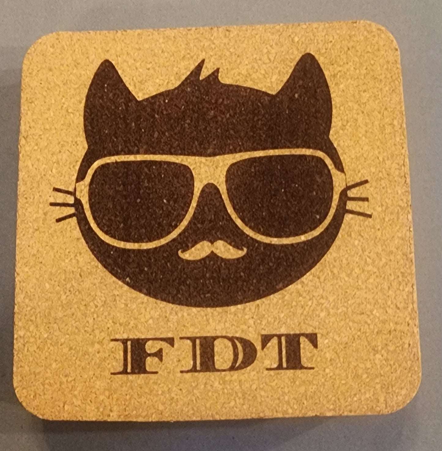 FDT Cat 😻 4 pack Twine Wrapped Cork Coaster Gift Set